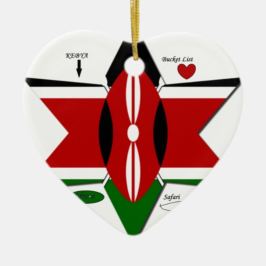 Kenya Safari Keramisch Ornament (Voorkant)