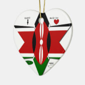 Kenya Safari Keramisch Ornament (Links)