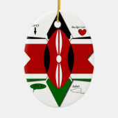 Kenya Safari Keramisch Ornament (Voorkant)