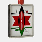 Kenya Safari Metalen Ornament (Rechts)
