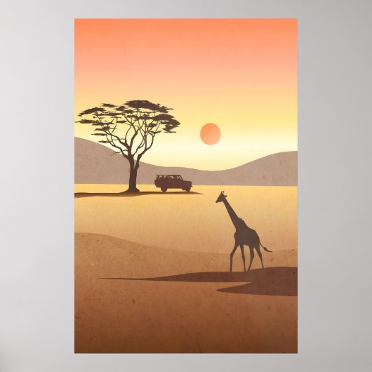 Kenya Safari Nursery Poster (Voorkant)