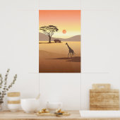 Kenya Safari Nursery Poster (Keuken)