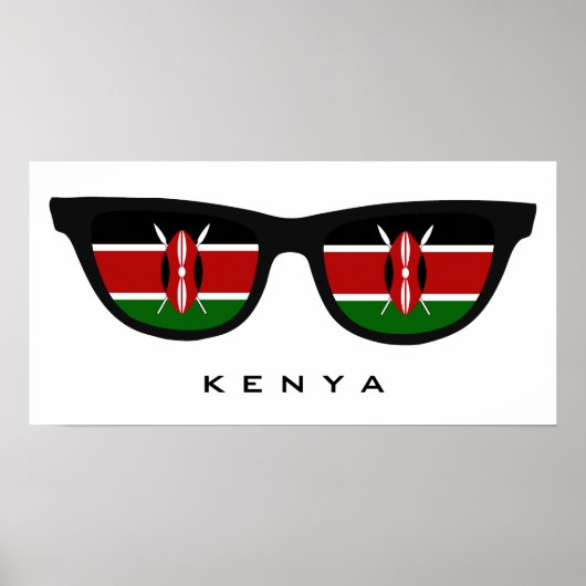 Kenya Shades aangepaste tekst en kleuren-poster Poster (Voorkant)