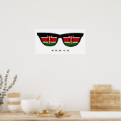 Kenya Shades aangepaste tekst en kleuren-poster Poster (Keuken)