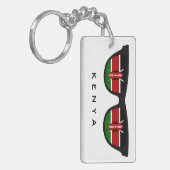 Kenya Shades aangepaste tekst en kleurenkleutel Sleutelhanger (Voorkant Links)