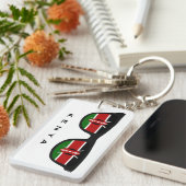 Kenya Shades aangepaste tekst en kleurenkleutel Sleutelhanger (Voorkant Rechts)