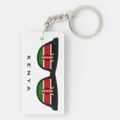 Kenya Shades aangepaste tekst en kleurenkleutel Sleutelhanger (achterkant)