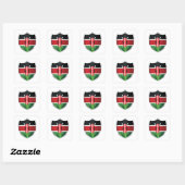 Kenya Silver Shield Flag Vierkante Sticker (Vel)