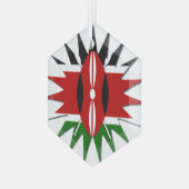 Kenya Star Glas Ornament (Voorkant links)