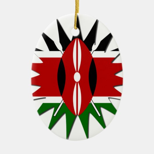 Kenya Star Keramisch Ornament (Voorkant)
