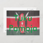 Kenya Tuko Pamoja Kenya we zijn samen briefkaart (Voorkant / Achterkant)