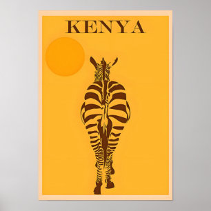 Kenya Vintage Travel Poster