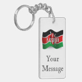 Kenya Waving Flag Sleutelhanger (Voorkant Links)