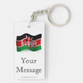 Kenya Waving Flag Sleutelhanger (achterkant)