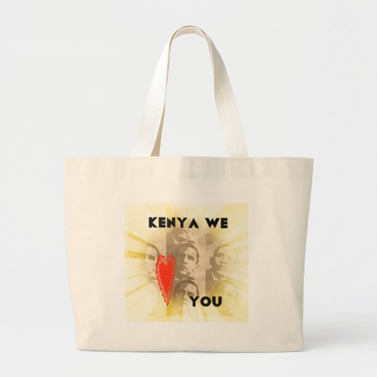 Kenya We houden van je Grote Tote Bag (Voorkant)
