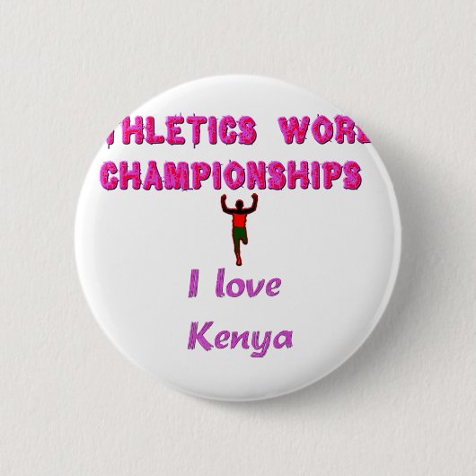 Kenya World's Athletic Champions Ronde Button 5,7 Cm (Voorkant)