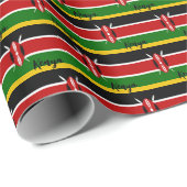 Kenya Wrapping Paper, Keniaanse vlaggenpatriottisc Cadeaupapier (Rol Hoek)