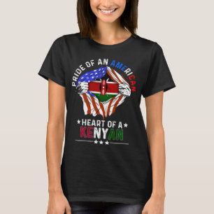 Kenyan American Foreign Country Kenya Vlag T-shirt