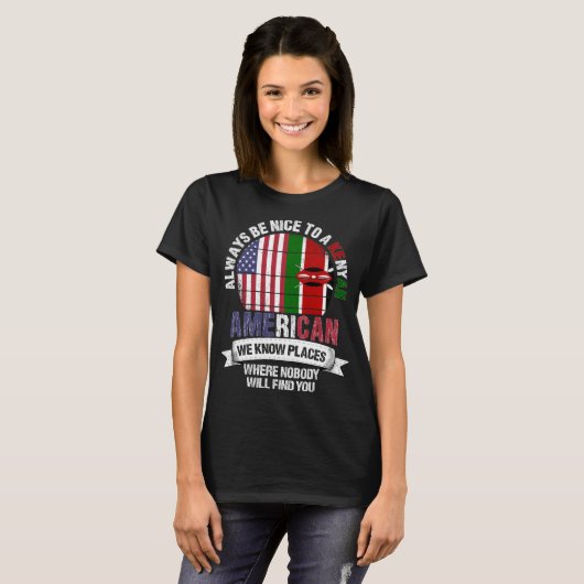Kenyan American know Places Country Kenya Flag T-shirt (Voorkant volledig)