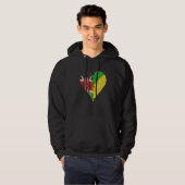 Kenyan Congon Flag Heart Hoodie (Voorkant volledig)