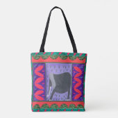 Kenyan Elephant Red Canvas tas (Achterkant)