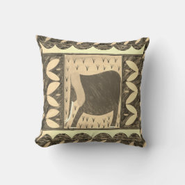 Kenyan Elephant Sepia Sierkussen