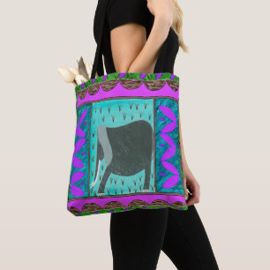 Kenyan Elephant Violet Canvas tas
