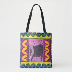 Kenyan Elephant Yellow Canvas tas