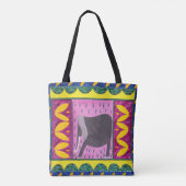 Kenyan Elephant Yellow Canvas tas (Achterkant)