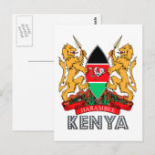 Kenyan Emblem Briefkaart (Voorkant / Achterkant)