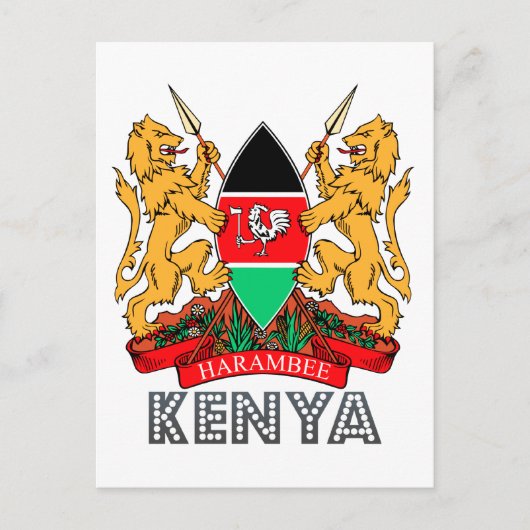 Kenyan Emblem Briefkaart (Voorkant)