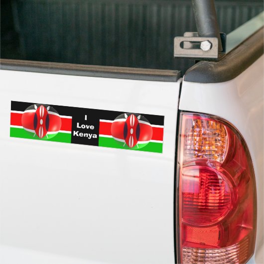 Kenyan Flag Bumpersticker (Op Truck)