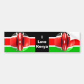 Kenyan Flag Bumpersticker (Voorkant)