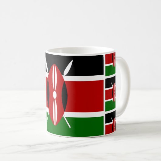 Kenyan Flag Coffee Mok Patriotic Kenya Tea Cup (Voorkant rechts)