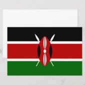Kenyan Flag (Kenia) Briefpapier (Voorkant / Achterkant)