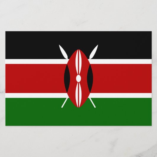 Kenyan Flag (Kenia) Briefpapier (Voorkant)