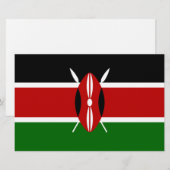 Kenyan Flag (Kenia) Briefpapier (Voorkant / Achterkant)