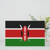 Kenyan Flag (Kenia) Briefpapier (Staand voorkant)