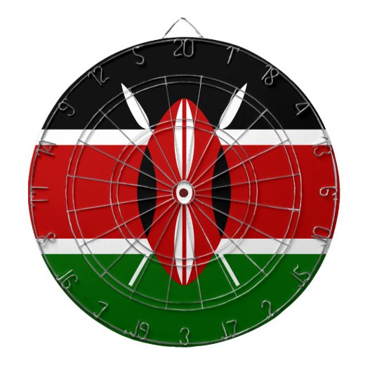 Kenyan Flag (Kenia) Dartbord (Voorkant)