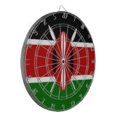 Kenyan Flag (Kenia) Dartbord (Voorkant Links)