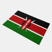 Kenyan Flag (Kenia) Deurmat (Schuin)