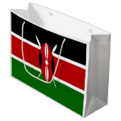 Kenyan Flag (Kenia) Groot Cadeauzakje (Voorkant Gekanteld)