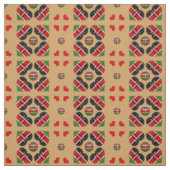 Kenyan Flag & Kenia Heart mode Fabric Stof (Swatch)
