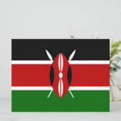Kenyan Flag (Kenia) Kaart (Staand voorkant)