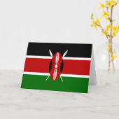 Kenyan Flag (Kenia) Kaart (Gele Bloem)