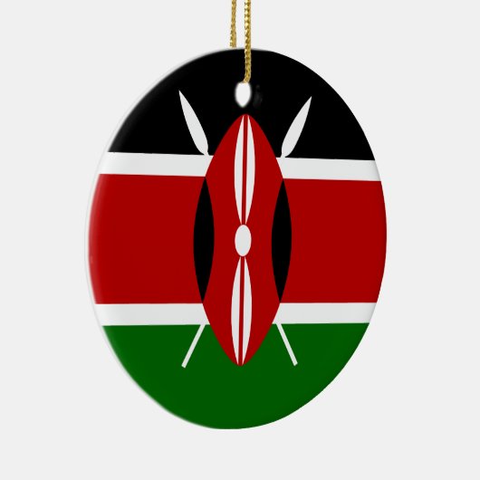 Kenyan Flag (Kenia) Keramisch Ornament (Rechts)