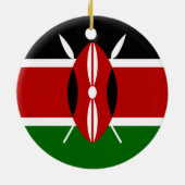 Kenyan Flag (Kenia) Keramisch Ornament (Achterkant)