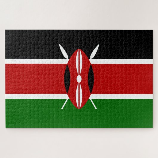 Kenyan Flag (Kenia) Legpuzzel (Horizontaal)