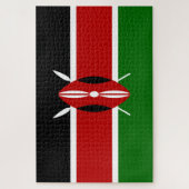 Kenyan Flag (Kenia) Legpuzzel (Verticaal)