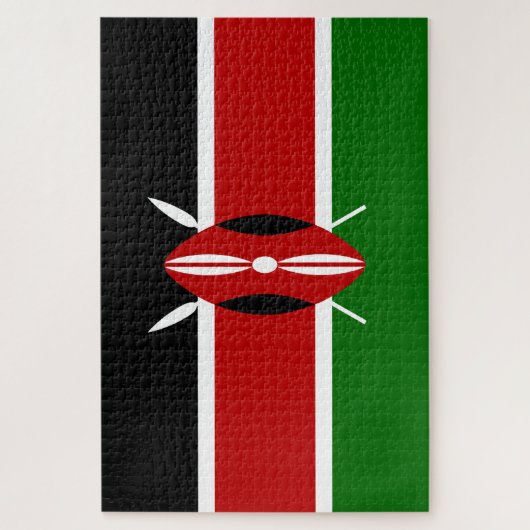 Kenyan Flag (Kenia) Legpuzzel (Verticaal)